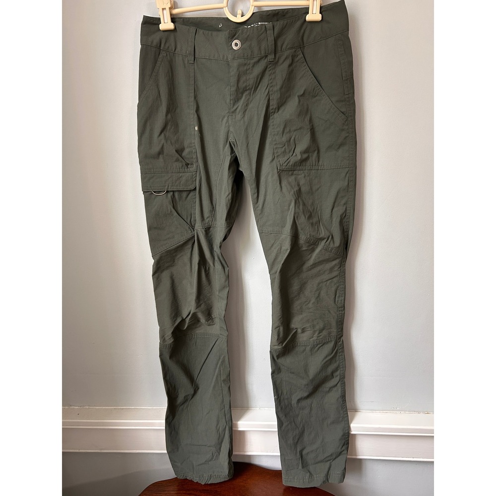 Columbia Omni-Shield Cargo Pants Olive Green Hiking Outdoor Women 6 Regular